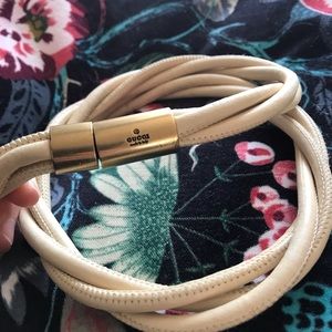 Vintage Gucci braided twisted leather belt 35 inch long